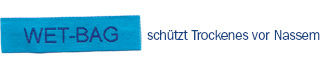 wet-bag. schuetzt nasses vor trockenem